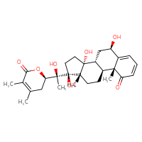 Chemical structure of (6R)-6-[(1S)-1-[(1S,3aR,3bR,5R,9aR,9bS,11aS)-1,3a,5-trihydroxy-9a,11a-dimethyl-9-oxo-1H,2H,3H,3aH,3bH,4H,5H,9H,9aH,9bH,10H,11H,11aH-cyclopenta[a]phenanthren-1-yl]-1-hydroxyethyl]-3,4-dimethyl-5,6-dihydro-2H-pyran-2-one - CSSB06256040665