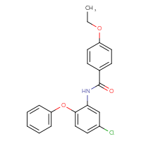 Chemical structure of N-(5-chloro-2-phenoxyphenyl)-4-ethoxybenzamide - CSSB00121655956