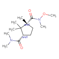 Chemical structure of rac-(1R,3S)-N1-methoxy-N1,1,2,2,N3,N3-hexamethylcyclopentane-1,3-dicarboxamide - CSSB21291562914