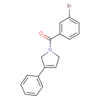 Chemical structure of 1-(3-bromobenzoyl)-3-phenyl-2,5-dihydro-1H-pyrrole - CSSB02041782928
