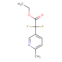 Chemical structure of ethyl 2,2-difluoro-2-(6-methylpyridin-3-yl)acetate - CSSB00000700991