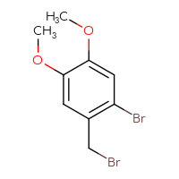 Chemical structure of 1-bromo-2-(bromomethyl)-4,5-dimethoxybenzene - CSSB00011375086