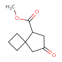 Chemical structure of methyl 7-oxospiro[3.4]octane-5-carboxylate - CSSB01377009759