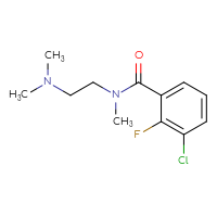 Chemical structure of 3-chloro-N-[2-(dimethylamino)ethyl]-2-fluoro-N-methylbenzamide - CSSB01998649052