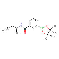 Chemical structure of N-[(2S)-pent-4-yn-2-yl]-3-(4,4,5,5-tetramethyl-1,3,2-dioxaborolan-2-yl)benzamide - CSSB03561271029
