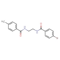 Chemical structure of 4-bromo-N-{2-[(4-methylphenyl)formamido]ethyl}benzamide - CSSB00105883670