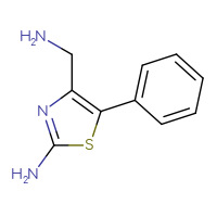 Chemical structure of 4-(aminomethyl)-5-phenyl-1,3-thiazol-2-amine - CSSB00012137752