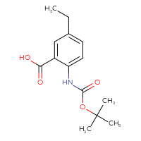 Chemical structure of 2-{[(tert-butoxy)carbonyl]amino}-5-ethylbenzoic acid - CSSB00014931834