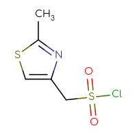 Chemical structure of (2-methyl-1,3-thiazol-4-yl)methanesulfonyl chloride - CSSB00000707726
