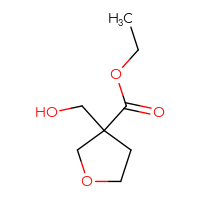 Chemical structure of ethyl 3-(hydroxymethyl)oxolane-3-carboxylate - CSSB00041141855