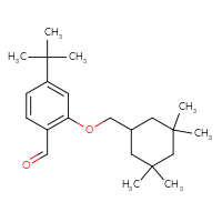 Chemical structure of 4-tert-butyl-2-[(3,3,5,5-tetramethylcyclohexyl)methoxy]benzaldehyde - CSSB21414464745
