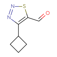 Chemical structure of 4-cyclobutyl-1,2,3-thiadiazole-5-carbaldehyde - CSSB03437231625