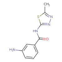 Chemical structure of 3-amino-N-(5-methyl-1,3,4-thiadiazol-2-yl)benzamide - CSSB00005598475