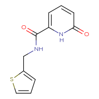 Chemical structure of 6-oxo-N-[(thiophen-2-yl)methyl]-1,6-dihydropyridine-2-carboxamide - CSSB00007151675