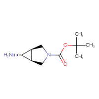 Chemical structure of tert-butyl (1R,5S,6R)-6-amino-3-azabicyclo[3.1.0]hexane-3-carboxylate - CSSB00102946666