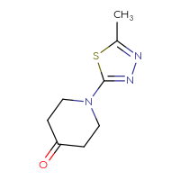 Chemical structure of 1-(5-methyl-1,3,4-thiadiazol-2-yl)piperidin-4-one - CSSB00000700086