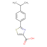 Chemical structure of 2-[4-(propan-2-yl)phenyl]-1,3-thiazole-4-carboxylic acid - CSSB00000294901