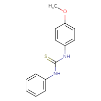 Chemical structure of 3-(4-methoxyphenyl)-1-phenylthiourea - CSSB00053334353