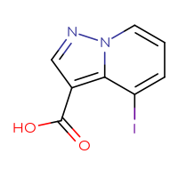 Chemical structure of 4-iodopyrazolo[1,5-a]pyridine-3-carboxylic acid - CSSB00016215276