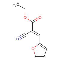 Chemical structure of ethyl (2E)-2-cyano-3-(furan-2-yl)prop-2-enoate - CSSB00020586590