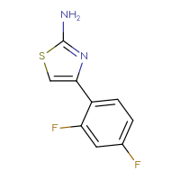 Chemical structure of 4-(2,4-difluorophenyl)-1,3-thiazol-2-amine - CSSB00000168907