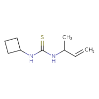 Chemical structure of 3-(but-3-en-2-yl)-1-cyclobutylthiourea - CSSB00015265360