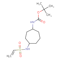Chemical structure of tert-butyl N-(4-ethenesulfonamidocycloheptyl)carbamate - CSMB02129533218