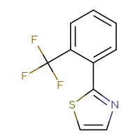 Chemical structure of 2-[2-(trifluoromethyl)phenyl]-1,3-thiazole - CSSB00010255850