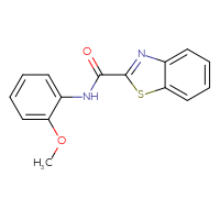 Chemical structure of N-(2-methoxyphenyl)-1,3-benzothiazole-2-carboxamide - CSSB00047883628