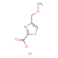 Chemical structure of lithium(1+) 4-(methoxymethyl)-1,3-thiazole-2-carboxylate - CSSB20621780376