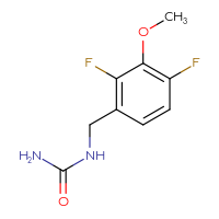 Chemical structure of [(2,4-difluoro-3-methoxyphenyl)methyl]urea - CSSB06359281614