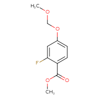 Chemical structure of methyl 2-fluoro-4-(methoxymethoxy)benzoate - CSSB02131877432