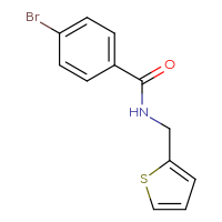 Chemical structure of 4-bromo-N-[(thiophen-2-yl)methyl]benzamide - CSSB00000154747