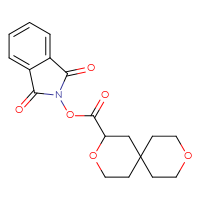 Chemical structure of 1,3-dioxo-2,3-dihydro-1H-isoindol-2-yl 3,9-dioxaspiro[5.5]undecane-2-carboxylate - CSSB17484204184