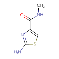Chemical structure of 2-amino-N-methyl-1,3-thiazole-4-carboxamide - CSSB00011753426