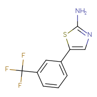Chemical structure of 5-[3-(trifluoromethyl)phenyl]-1,3-thiazol-2-amine - CSSB00000286670