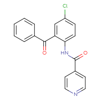 Chemical structure of N-(2-benzoyl-4-chlorophenyl)pyridine-4-carboxamide - CSSB00121651651