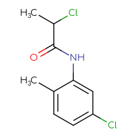 Chemical structure of 2-chloro-N-(5-chloro-2-methylphenyl)propanamide - CSSB00000230314