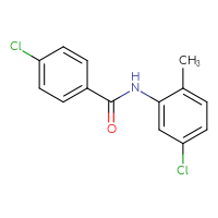 Chemical structure of 4-chloro-N-(5-chloro-2-methylphenyl)benzamide - CSSB00046171721