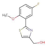 Chemical structure of [2-(5-fluoro-2-methoxyphenyl)-1,3-thiazol-4-yl]methanol - CSSB00021599035