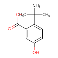 Chemical structure of 2-tert-butyl-5-hydroxybenzoic acid - CSSB00000117436