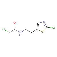 Chemical structure of 2-chloro-N-[2-(2-chloro-1,3-thiazol-5-yl)ethyl]acetamide - CSSB21332096072