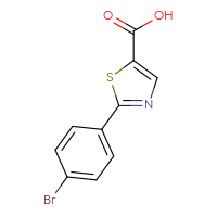 Chemical structure of 2-(4-bromophenyl)-1,3-thiazole-5-carboxylic acid - CSSB00011266563