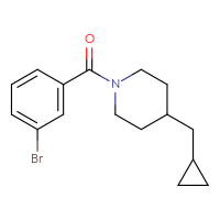 Chemical structure of 1-(3-bromobenzoyl)-4-(cyclopropylmethyl)piperidine - CSSB15115530073