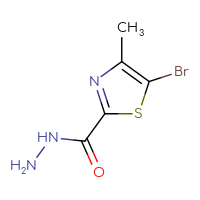 Chemical structure of 5-bromo-4-methyl-1,3-thiazole-2-carbohydrazide - CSSB00010114292