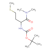 Chemical structure of tert-butyl N-[1-(dimethylcarbamoyl)-3-(methylsulfanyl)propyl]carbamate - CSSB00108003437
