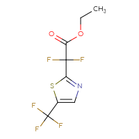 Chemical structure of ethyl 2,2-difluoro-2-[5-(trifluoromethyl)-1,3-thiazol-2-yl]acetate - CSSB00131775615
