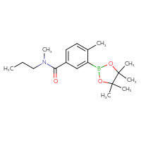 Chemical structure of N,4-dimethyl-N-propyl-3-(4,4,5,5-tetramethyl-1,3,2-dioxaborolan-2-yl)benzamide - CSSB00174425807
