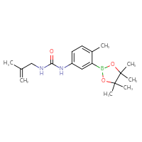 Chemical structure of 1-[4-methyl-3-(4,4,5,5-tetramethyl-1,3,2-dioxaborolan-2-yl)phenyl]-3-(2-methylprop-2-en-1-yl)urea - CSSB03570838455