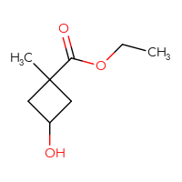 Chemical structure of ethyl 3-hydroxy-1-methylcyclobutane-1-carboxylate - CSSB00010753595